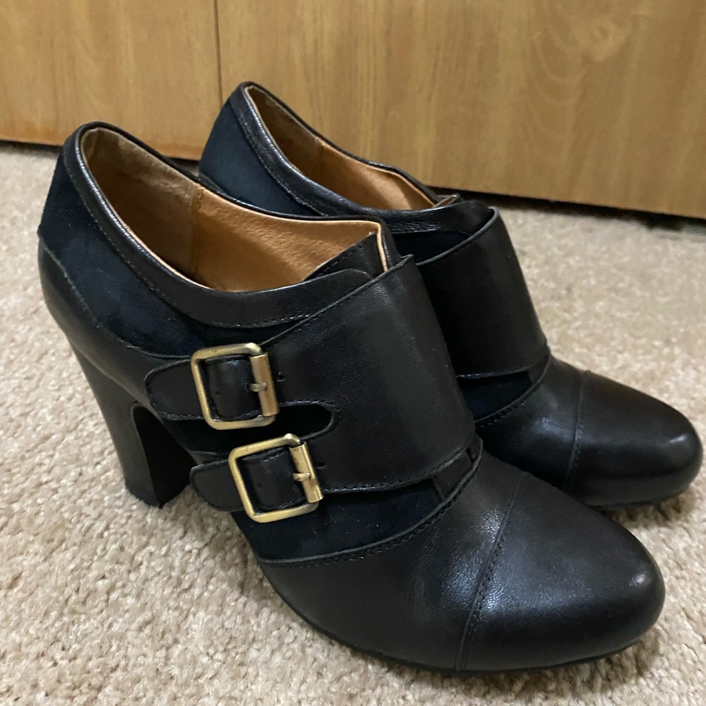 Miz Mooz Women Leather Boot Heels Black